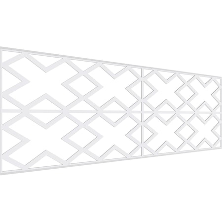 Ekena Millwork Set of Four Panels for 94 1/2"W x 32 1/4"H Fowler Fretwork Wainscot Wall Paneling WPKP16X01X47FLR